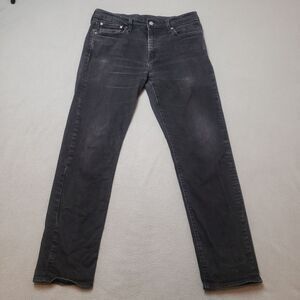Levis 502 Jeans Mens 33 Black Tapered Denim